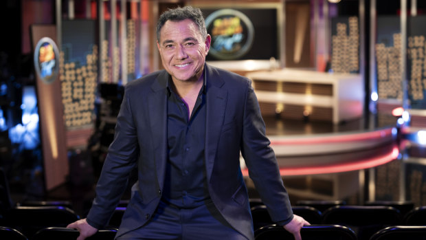 Sam Pang on the rough set of his show Sam Pang Tonight.