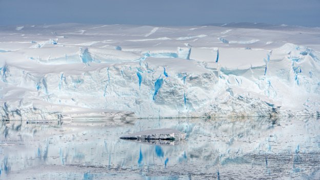 The melting Thwaites Glacier in January 2026.