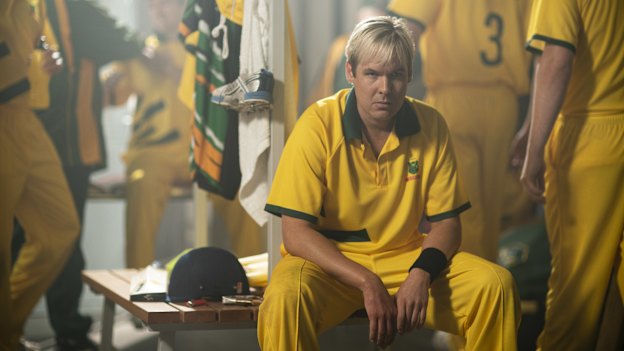 Alex Williams stars as Shane Warne in the two-part biopic miniseries Warnie.