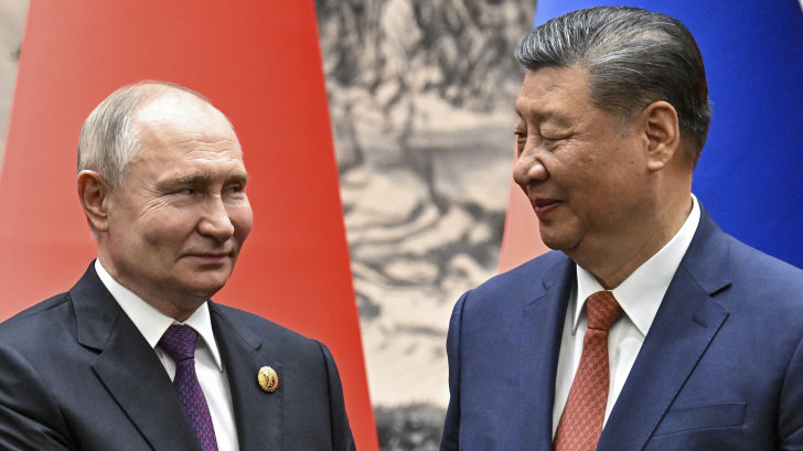 A lot to talk about: Vladimir Putin and Xi Jinping in Beijing on Thursday.