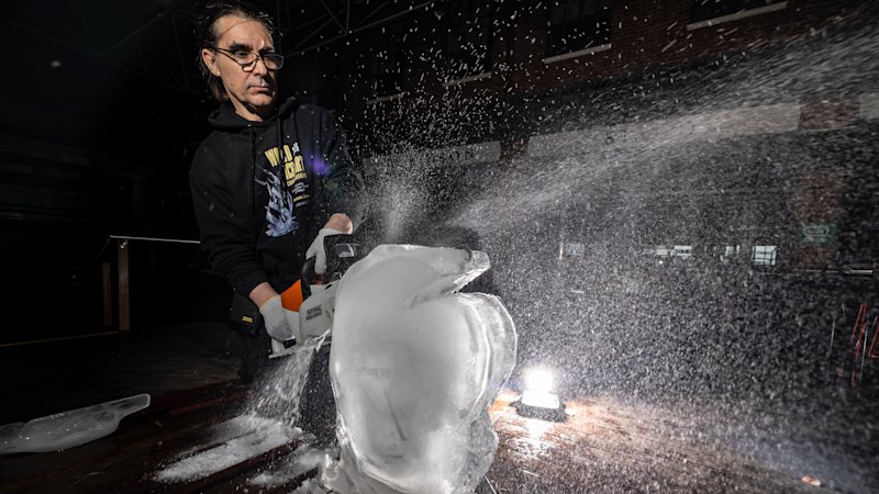 Chipping away at it: the artist with burning passion for ice