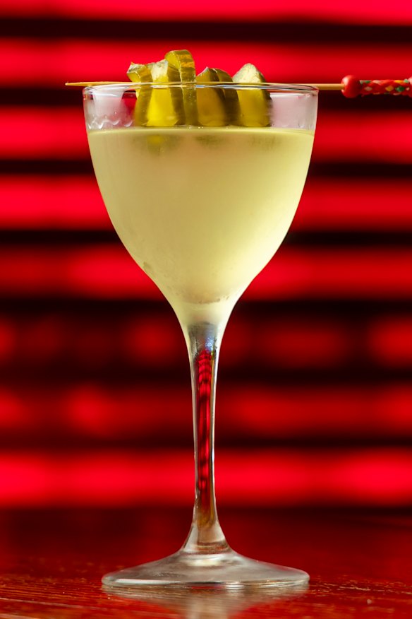 Bread and butter pickle martini.