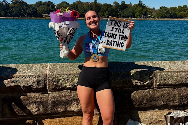 Siena Hocking after running the 2026 Sydney Marathon