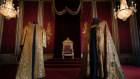 Trappings of monarchy – the robes the King and Queen will wear at Westminster Abbey. 