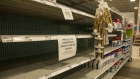 A sign tells customers of a purchase limit on baby formula amid a national shortage at a grocery store in Detroit, Michigan.