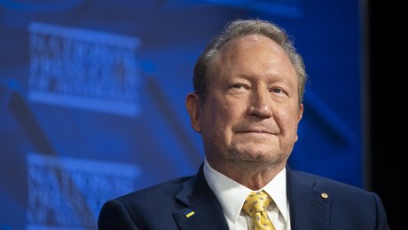 Andrew ‘Twiggy’ Forrest during his National Press Club address on Monday.