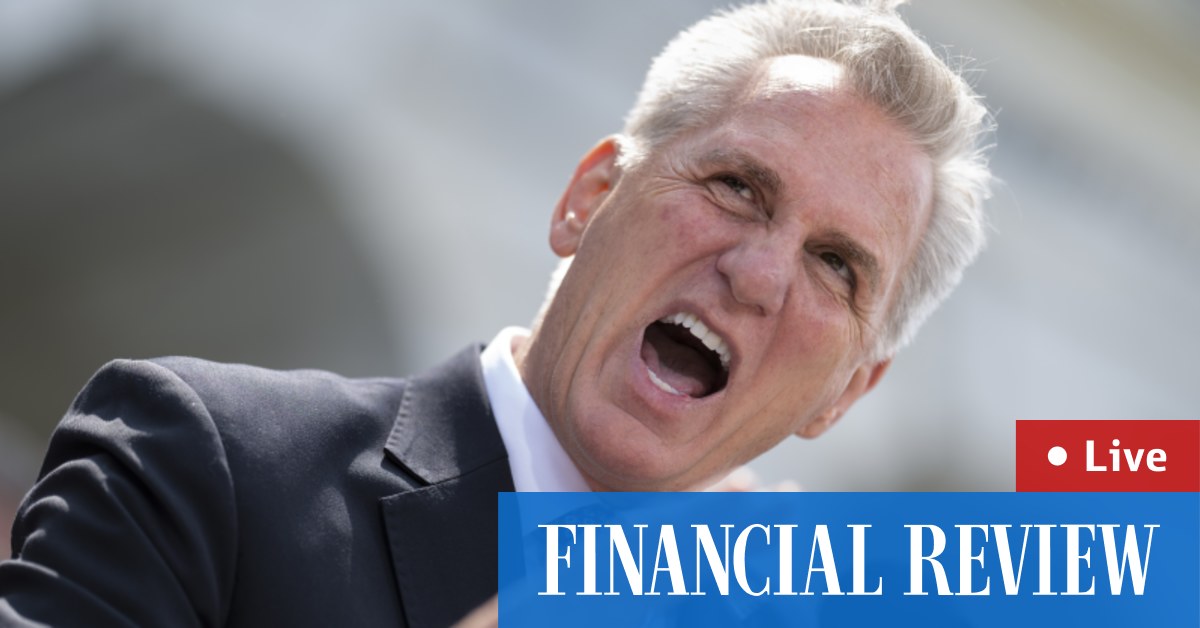Kevin McCarthy gives in (in part), says debt deal will be reached by June 5 deadlineThe Australian Financial ReviewClose menuSearchExpandExpandExpandExpandExpandExpandExpandExpandExpandExpandExpandThe Australian Financial ReviewTwitterInstagramLinkedInFacebook
