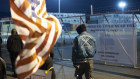 Striking Philadelphia longshoreman picket outside a port terminal on Tuesday. 