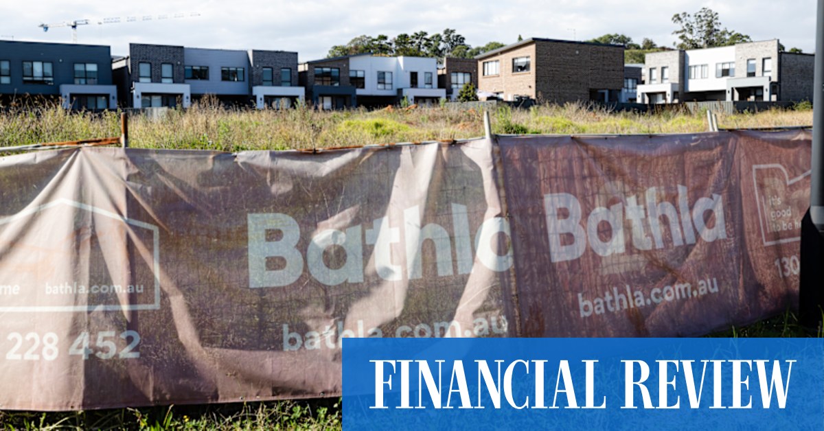 afr.com - Michael Bleby, Nick Lenaghan - Bathla failure puts dent in Labor's hopes for big housing build