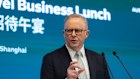 Prime Minister Anthony Anthony Albanese speaks at the Shanghai High Level Business Lunch held at the Peace Hotel in Shanghai on July 14, 2025.