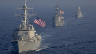 USS Halsey, JS Sazanami and HMAS Warramunga on a “regional presence deployment”.
