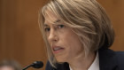 V Pappas, the Australian-born chief operating officer at TikTok, facing Congressional questions.