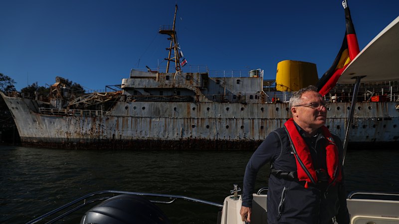 The 2000-tonne ship at risk of sinking and causing chaos on harbour and across the city