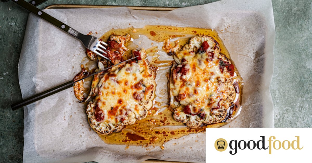 Ease into 2024 with this cheesy cauli parma (#3 in the top 10 vegetarian recipes of last year)