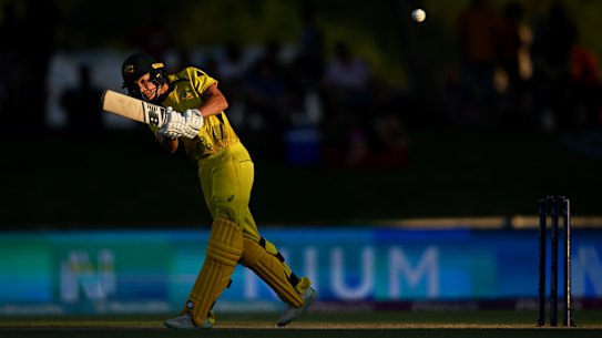 Meg Lanning during the 2023 World Cup.