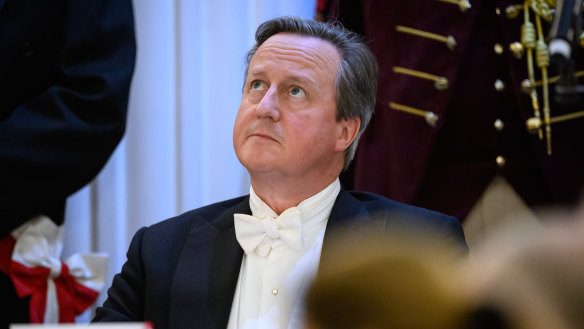 Foreign Secretary David Cameron prepares to address guests in his first keynote speech since returning to politics.