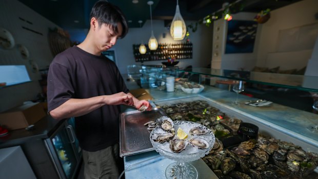 Oyasters are shucked to order at Olala.