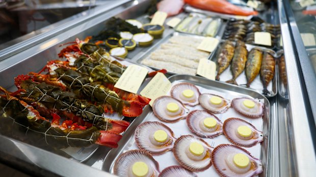 Portside prepares seafood as it would at a restaurant, such as Hervey Bay scallops and half rock lobsters.