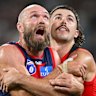 Essendon ruckman Sam Draper, competing with Max Gawn, has a big free agency decision to make.