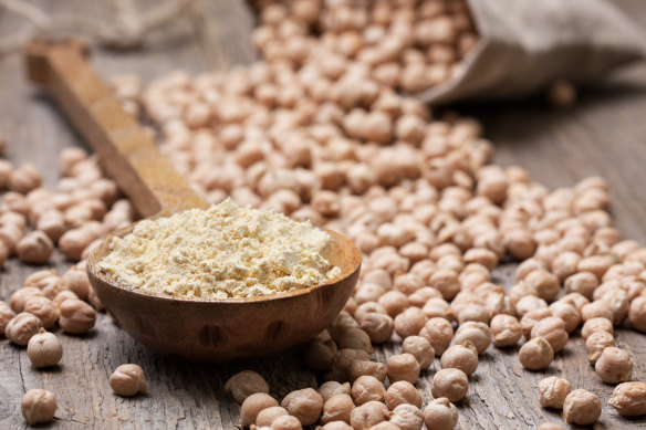 Chickpea flour (or besan) is made from ground chickpeas, which are naturally gluten-free.