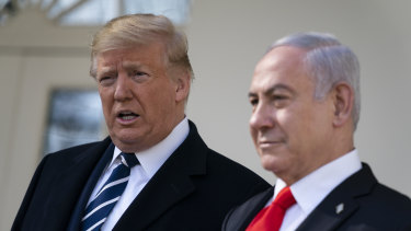 A warm relationship: then-president Donald Trump and Israeli Prime Minister Benjamin Netanyahu in Washington in January 2020.