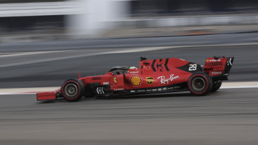 Mick Schumacher tests for Ferrari in Bahrain.