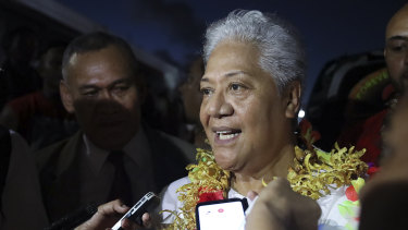 Samoa’s Prime Minister-elect Fiame Naomi Mata’afa.