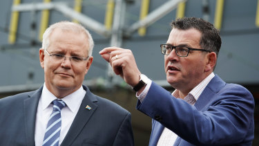 The Morrison government was supportive of the consortium's airport rail tunnel while the Andrews government has not ruled out the option. 