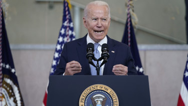President Joe Biden delivers an impassioned speech on voting rights at the National Constitution Centre in Philadelphia. 