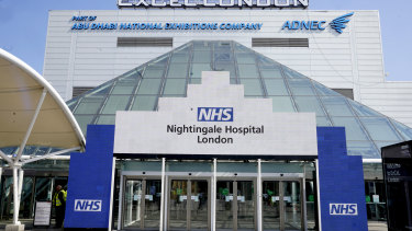 The NHS Nightingale Hospital at the ExCel Centre in London.