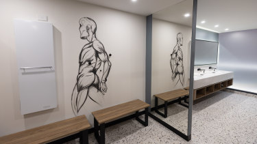 New shower and changing facilities at 136 Exhibition Street.