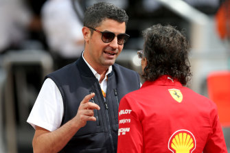 FIA race director Michael Masi (left).