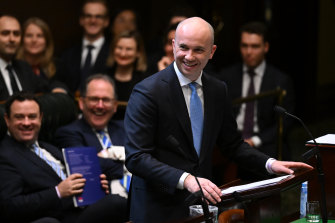 NSW Treasurer Matt Kean hands down the 2022-2023 NSW budget in parliament on Tuesday.