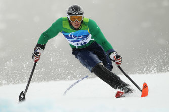 Cameron Rahles-Rahbula competes in the 2010 Vancouver Winter Paralympics.