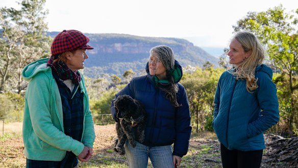 Juliet Bourke, (middle), chairwoman for the community-based Save Centennial Glen, said there was strong support for a long tunnel under the town of Blackheath.