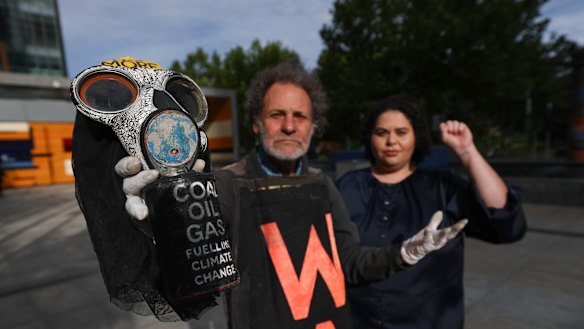 Benny Zable and Tarneen Onus Browne when they launched the challenge in the Federal Court.