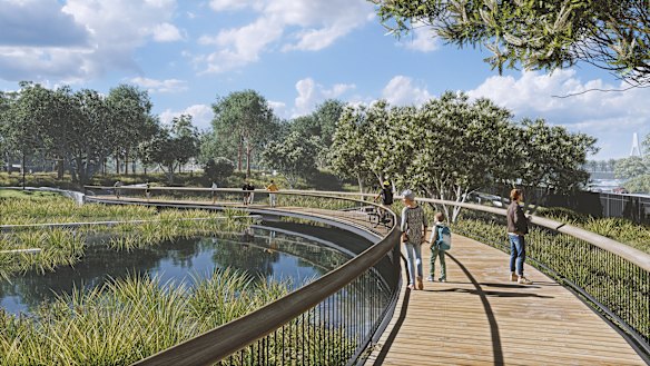 The Rozelle Parklands are due to open in 2023.