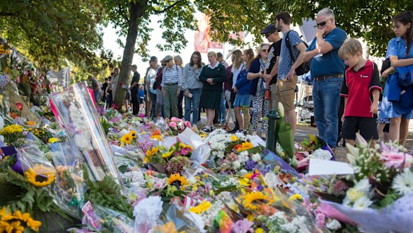 A makeshift memorial in Christchurch to honour the 50 victims of a terror attack. Mr Howard said he did not write or endorse Senator Anning's statements on the tragedy.