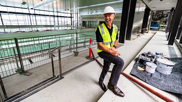  Gary Parsons, North Sydney Council’s director of open space and infrastructure, inspects the 25-metre indoor pools.