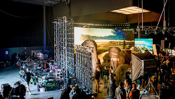 Virtual production technology - here being used at Docklands Studios on the set of La Brea season one - is increasingly part of the nuts and bolts of film and TV production.