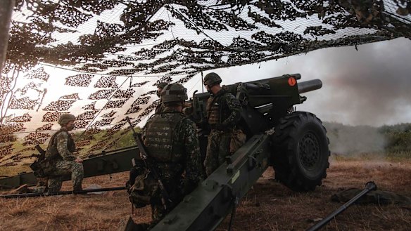 Taiwan’s military undertake drills that simulate an attack by China. 