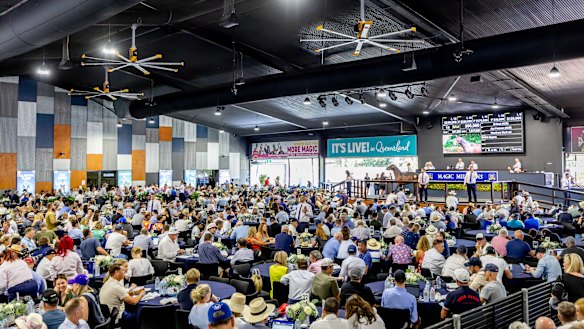 The Magic Millions auditorium where more than 1000 horses will be sold this week.