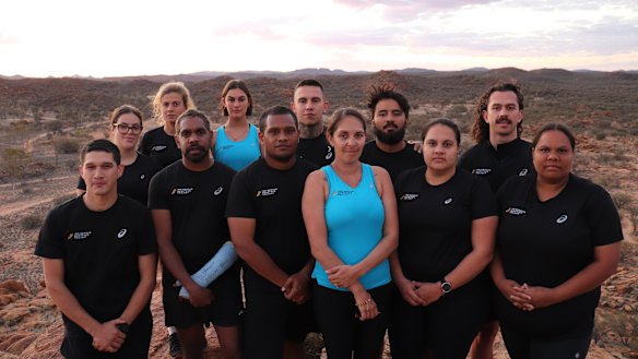 The Australian squad competing in New York Marathon with Robert de Castella’s Indigenous Marathon Foundation.