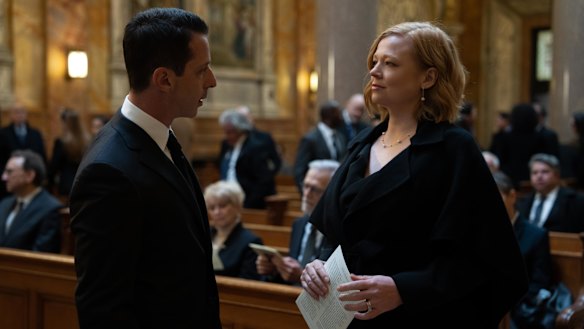 Anything you can do, I can do better. Jeremy Strong and Sarah Snook both delivered big moments in Church and State.