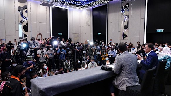Anwar Ibrahim (second from right) said he has secured a majority in Parliament to form a “strong, stable and formidable" government.