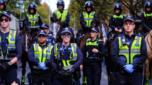 Police at the scene.