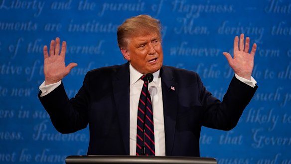 Heckler-in-chief: US President Donald Trump.