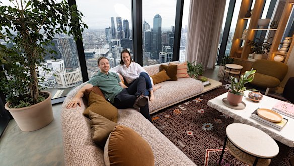 Meredith and Jack have just moved into the build-to-rent Home Southbank apartment.