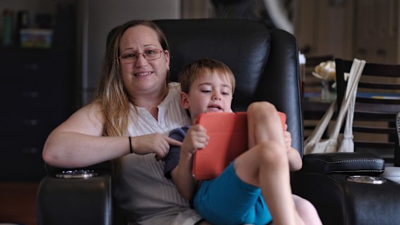 Krystal Kaldis gets involved with her son Angelo's screen time to make it educational. 