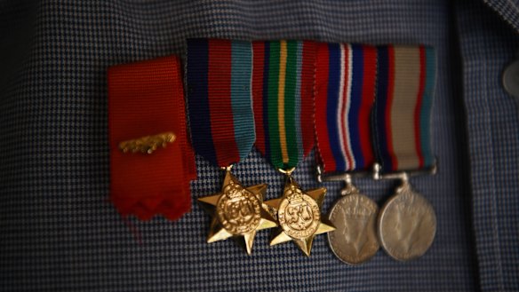 Sid Webber’s service medals.